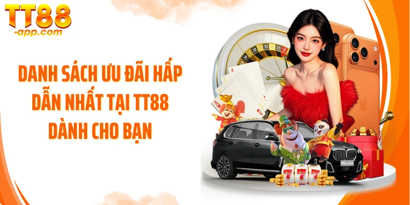 Danh sách ưu đãi hấp dẫn nhất tại TT88 dành cho bạn